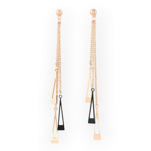 Aléna rose gold színű nemesacél fülbevaló