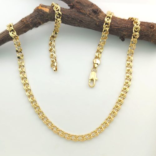 Klaudia aranysárga színű orvosi fém nyaklánc