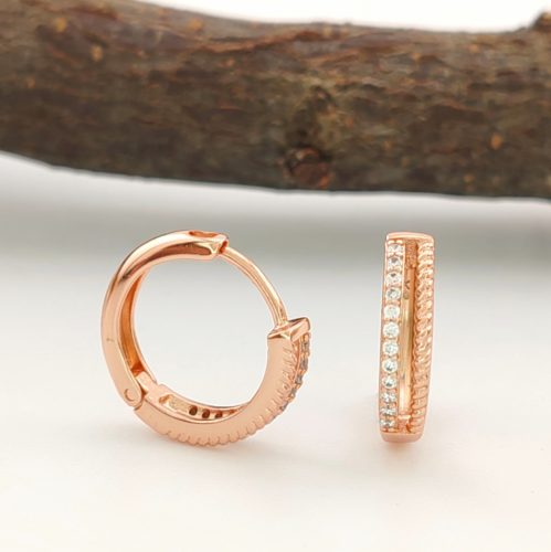 Zea rose gold színű orvosi fém fülbevaló 