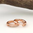 Zea rose gold színű orvosi fém fülbevaló 