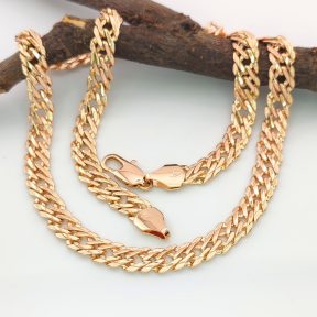 Aranyszínű orvosi fém nyaklánc (18K)