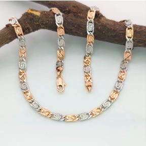 Arany-ezüstszínű orvosi fém nyaklánc