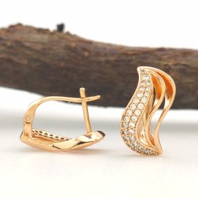 Aranyszínű orvosi fém fülbevaló (18K)